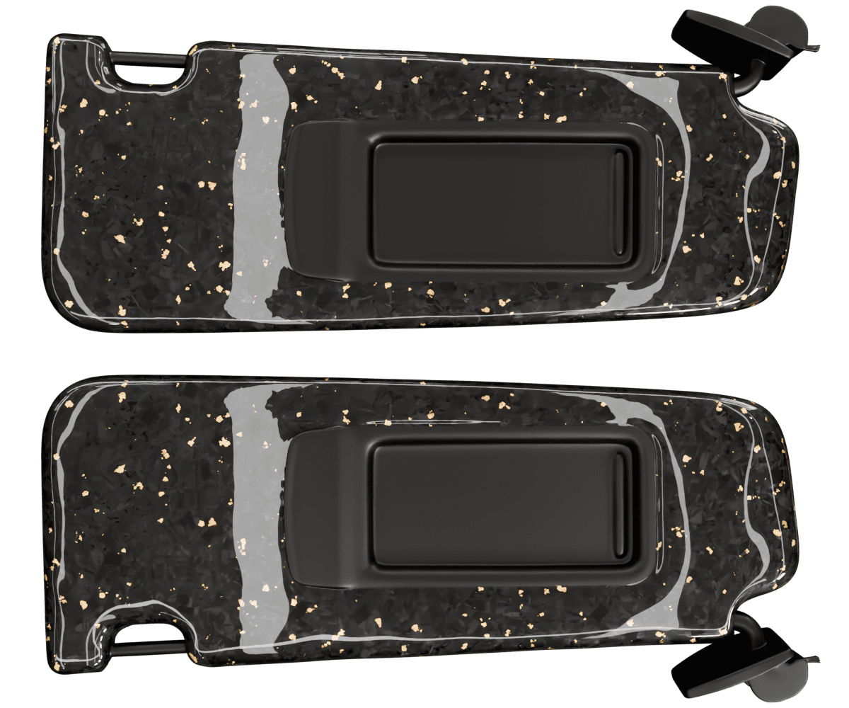 bmw f10 Forged carbon fiber visors with colored flakes finished in high gloss