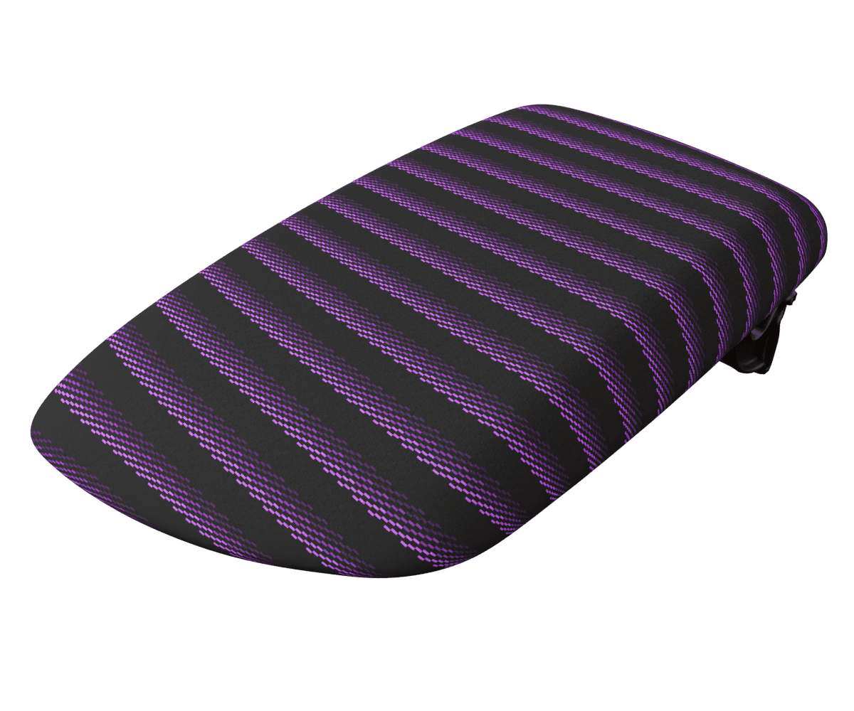 bmw f2x OEM arm rest console cover wrapped in 3 Mtech Purple fabric