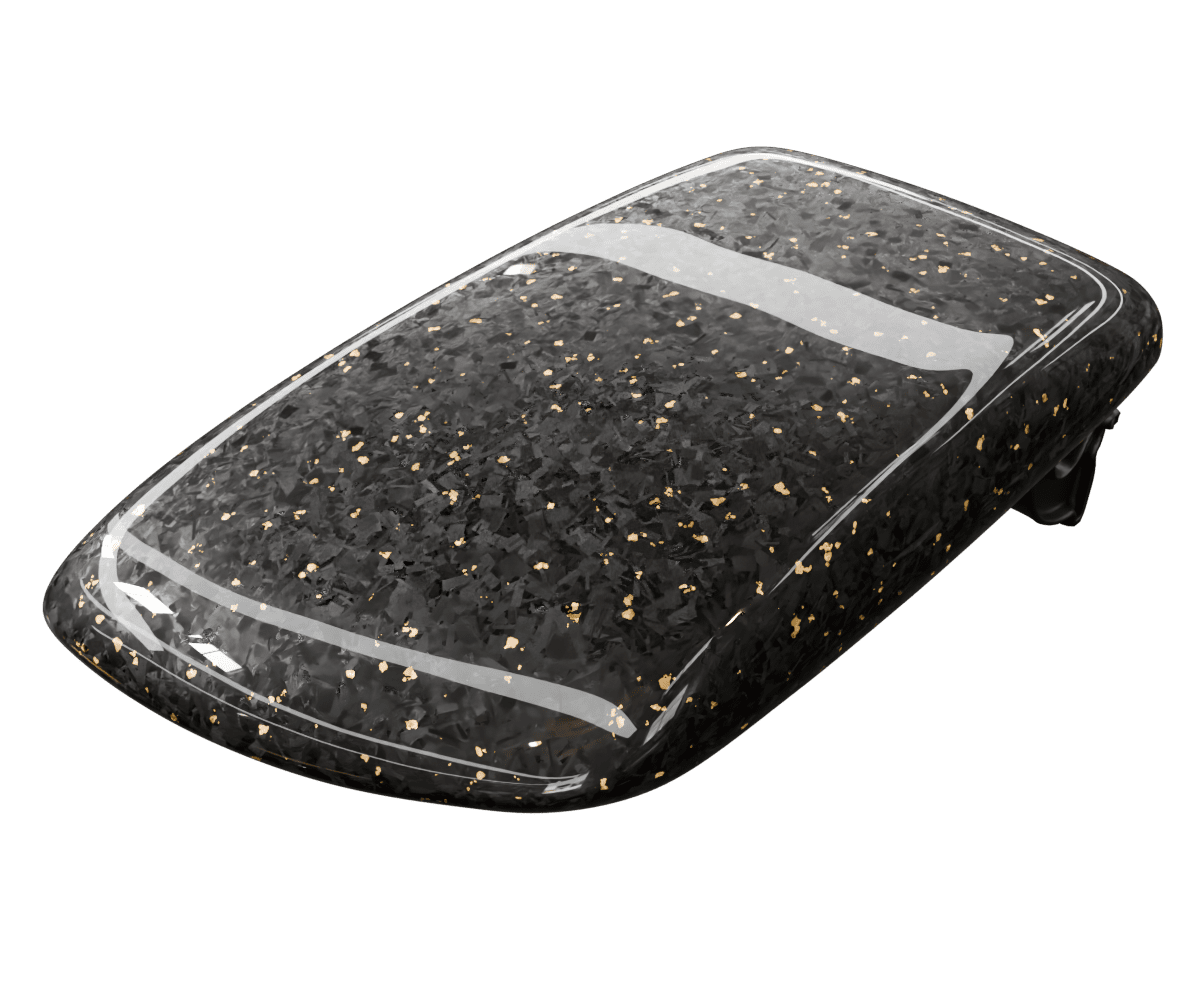 bmw f2x Forged carbon fiber arm rest console cover with colored flakes finished in high gloss