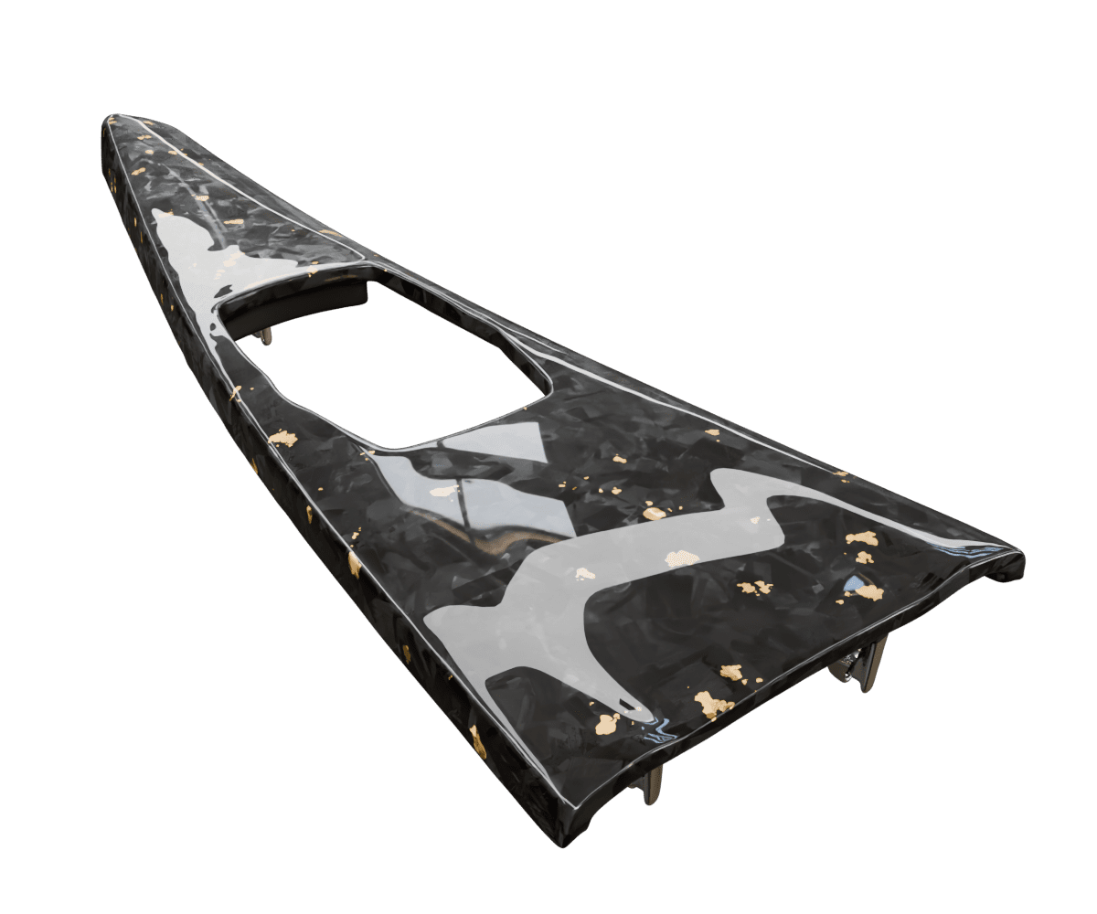 bmw f8x f3x Forged carbon fiber center console wood trim with colored flakes finished in high gloss