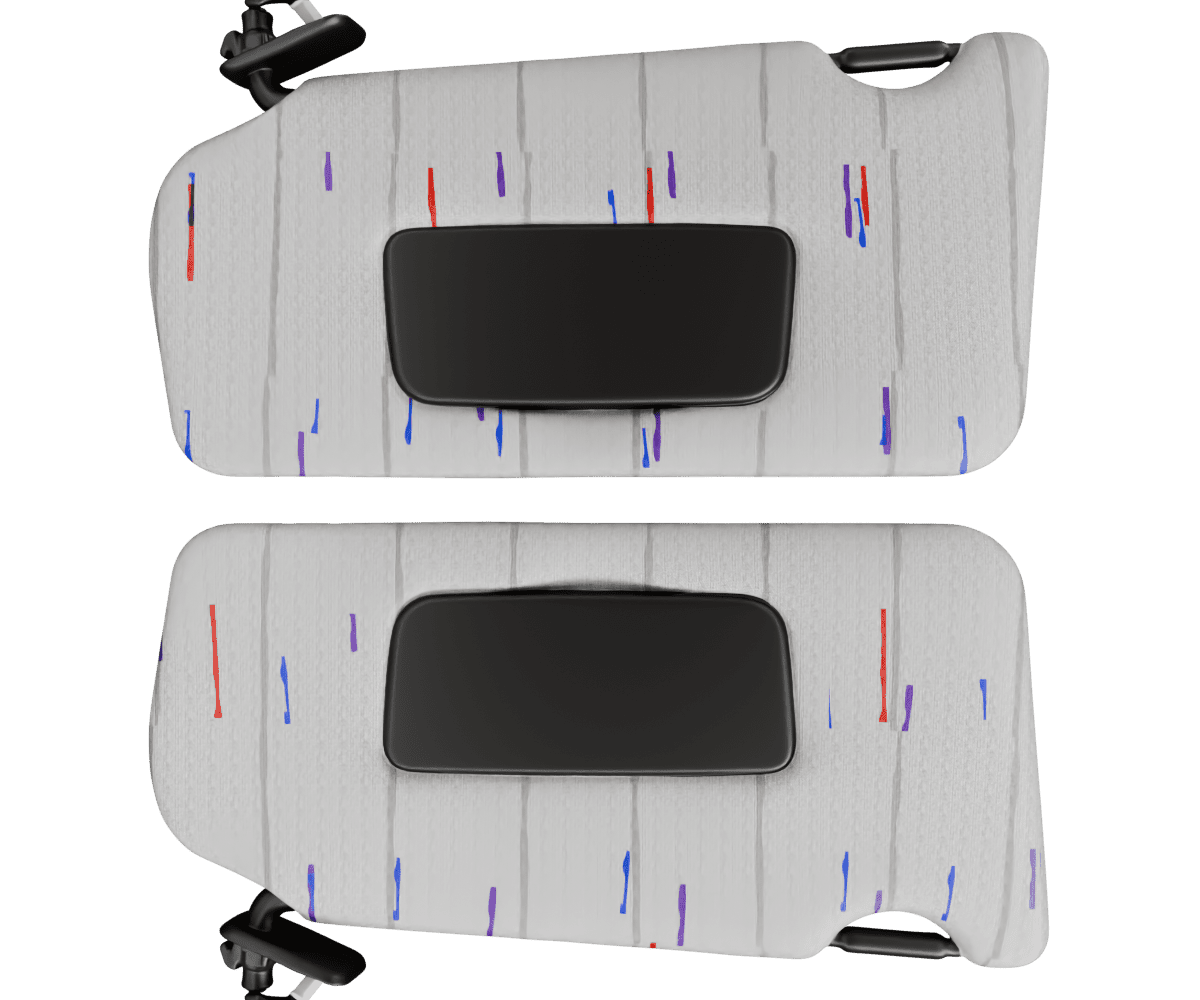 nissan maxima a35 OEM sun visors wrapped in 3 M Rain Grey fabric